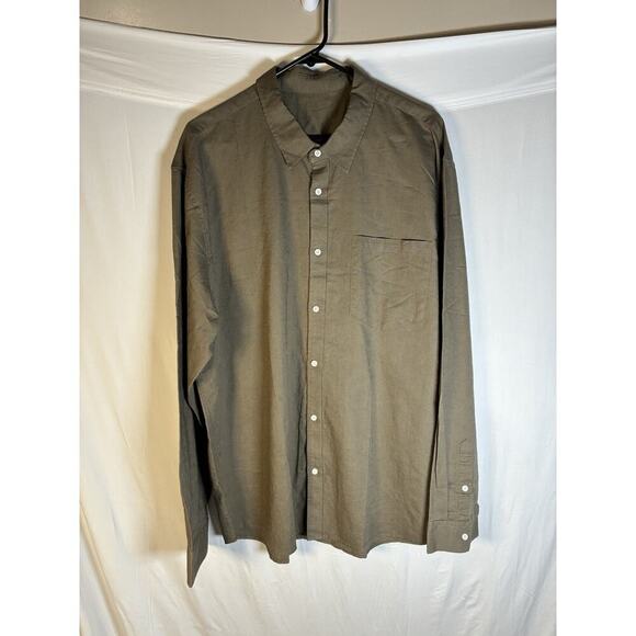 Unbranded Other - NEW Mens Linen Blend Shirt 2XL Olive Old Money Coastal Grandpa Quiet Luxury